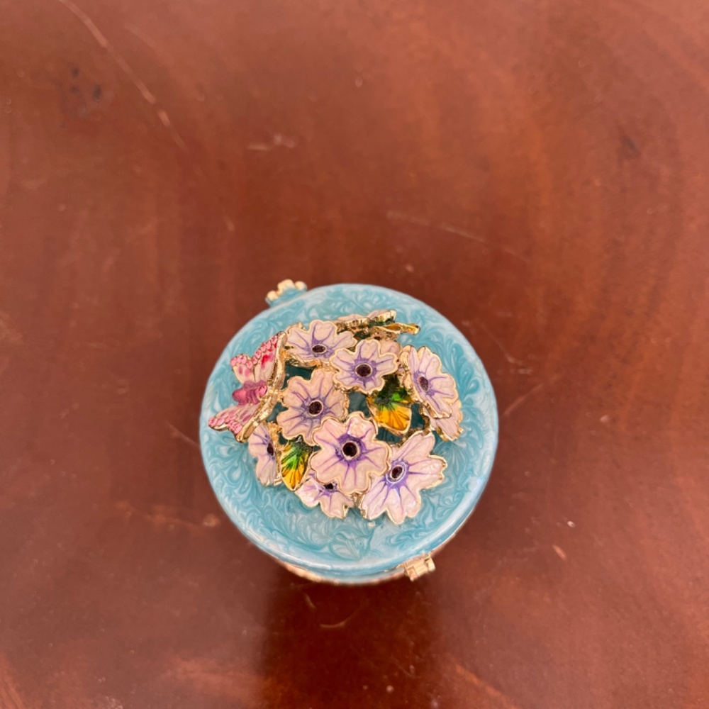 Hand painted ring jar - Picture 2 of 4